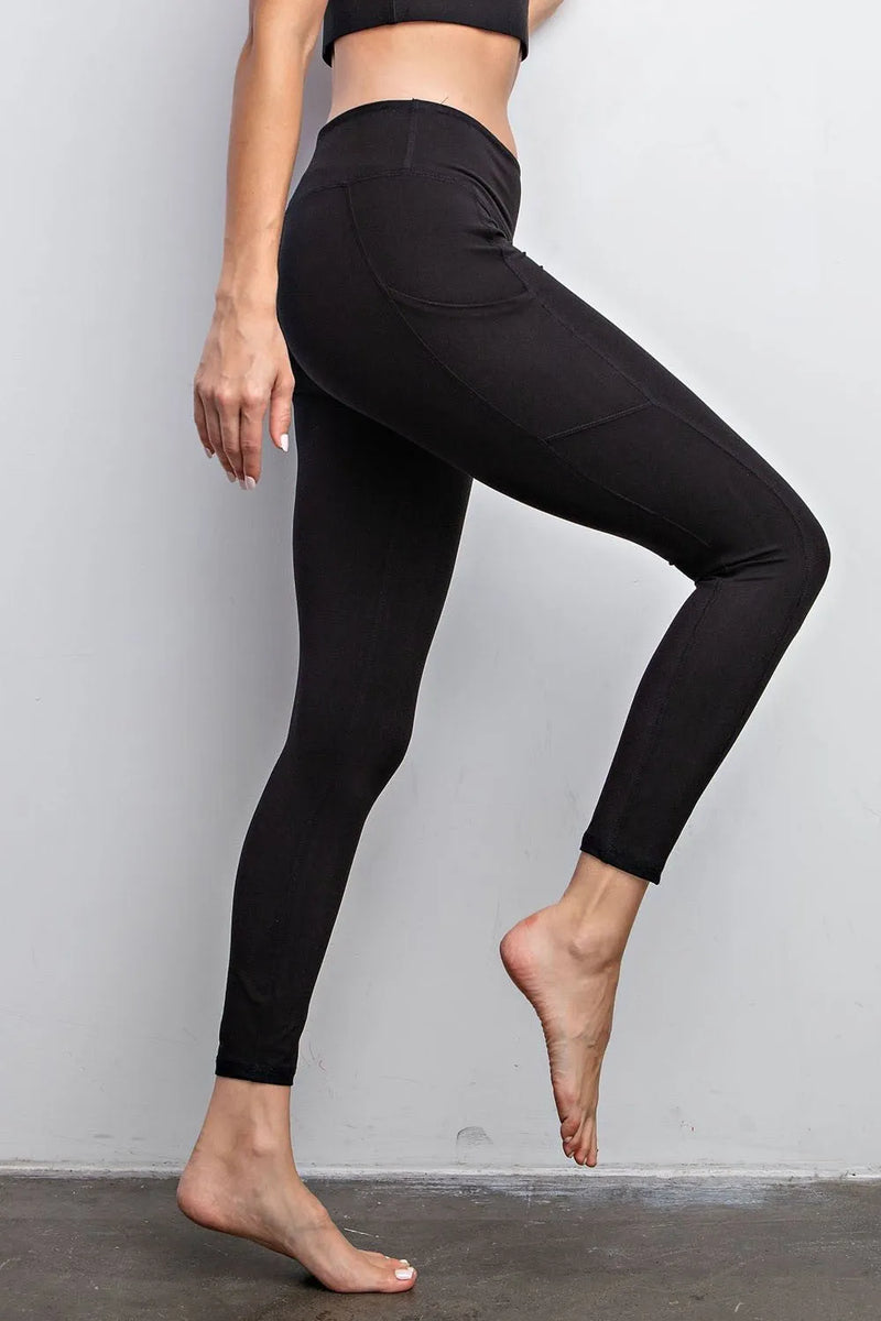 High Rise Buttery Soft Yoga Pants with Pockets - Heritage-Boutique.com
