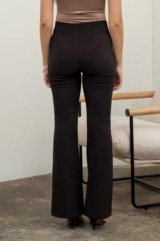 High Wasted Flare Work Pants - Heritage - Boutique.com