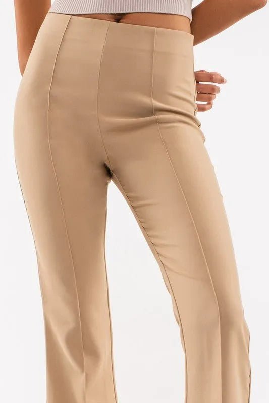 High Wasted Flare Work Pants - Heritage - Boutique.com