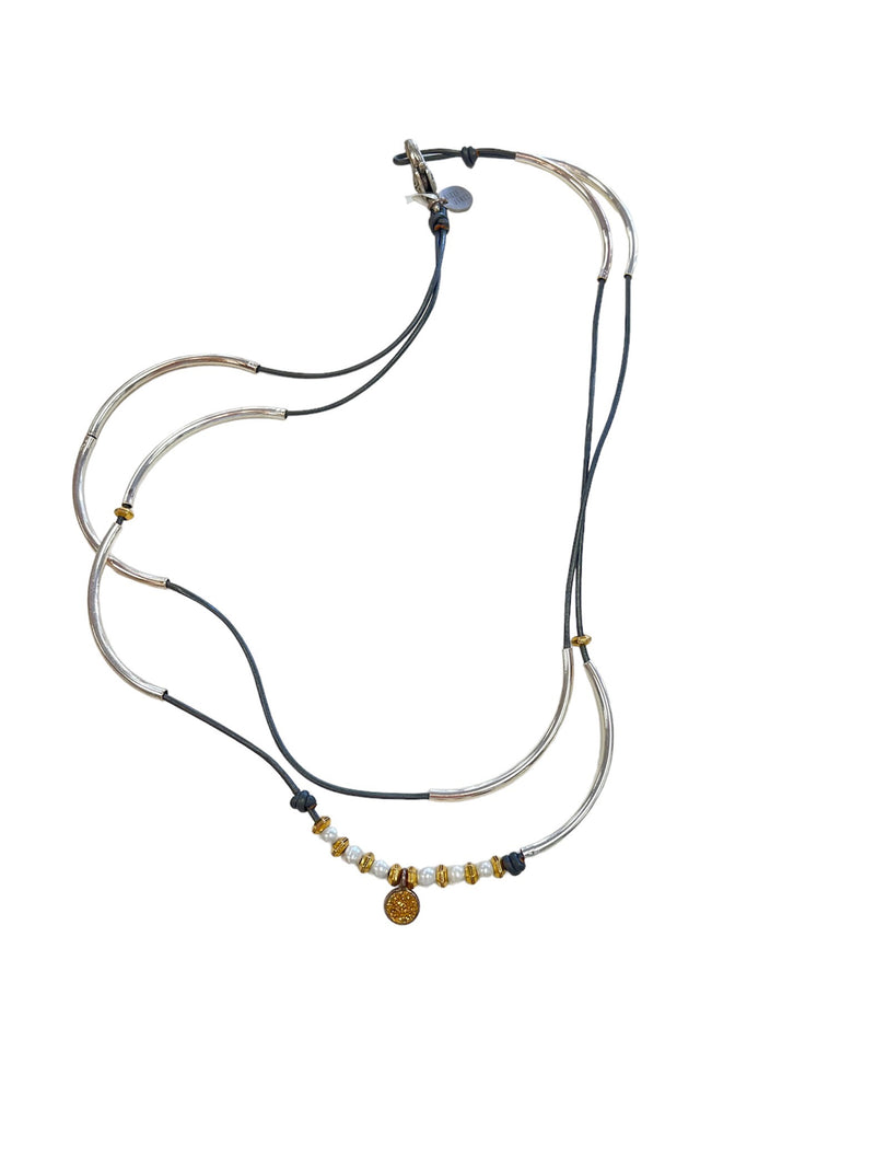 Tina Gold Druzy Crystal Wrap Bracelet/Necklace