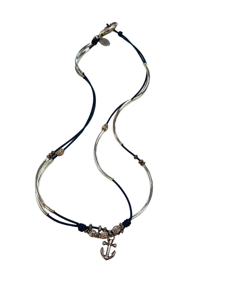 Lizzy James Beach Anchor Wrap Bracelet/Necklace