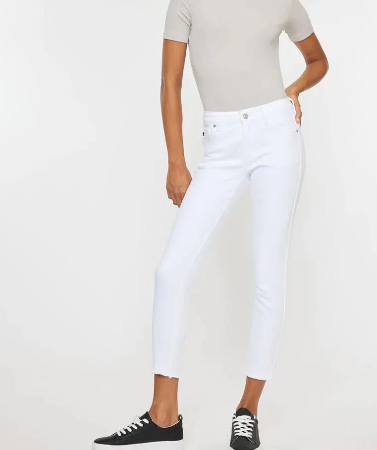 Ivy White KanCan Mid Rise Jeans - Heritage - Boutique.com