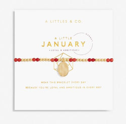 A Little January Garnet Birthstone Bracelet