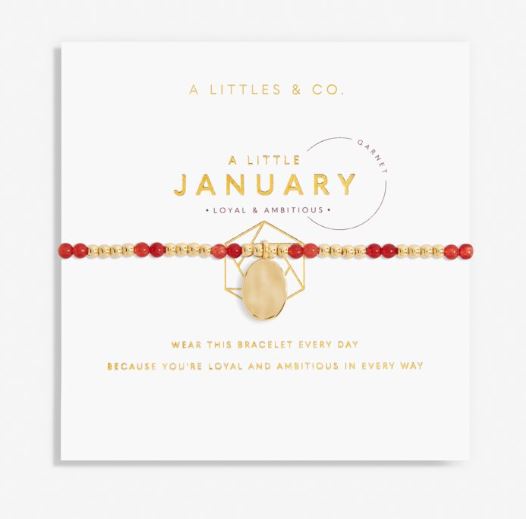 A Little January Garnet Birthstone Bracelet