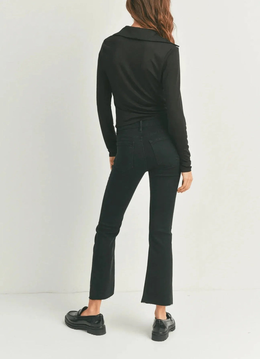 JBD Black Cropped Flair Jeans - Heritage - Boutique.com
