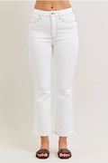 Judy Blue High Waist Kick Flare White Jeans – Stretch Cropped Fit - Heritage - Boutique.com