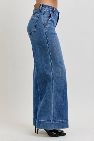 Judy Blue MR Petite Trouser Retro Wide - Heritage - Boutique.com