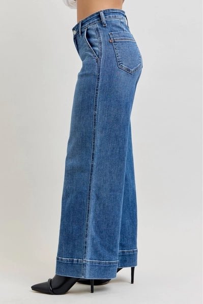 Judy Blue MR Petite Trouser Retro Wide - Heritage - Boutique.com