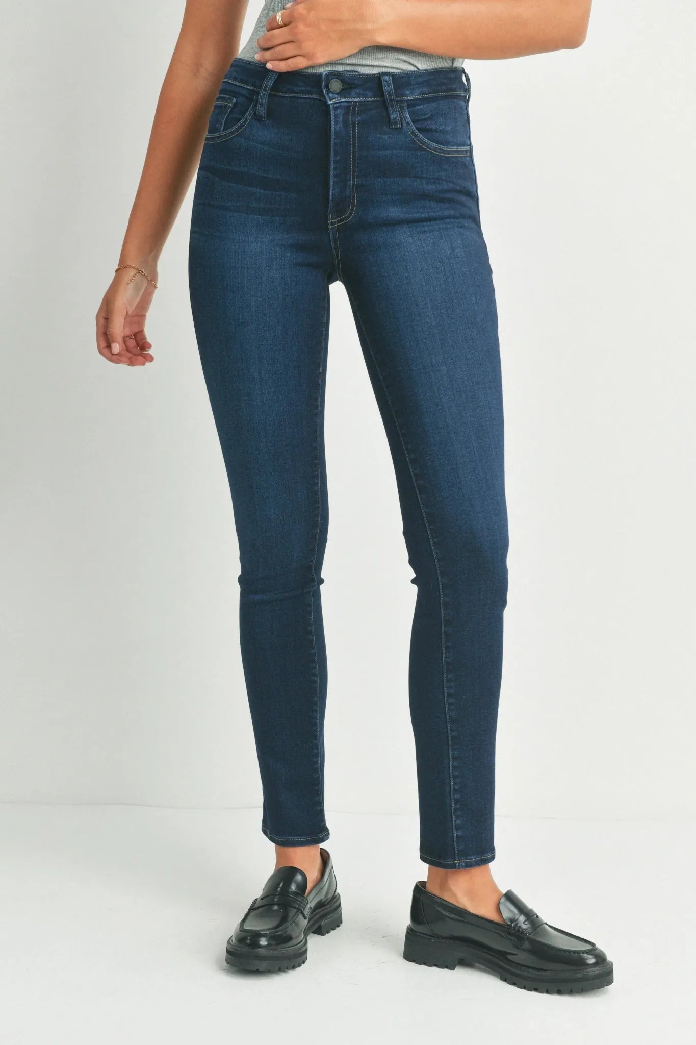 Just Black Long Slim Straight Dark Denim - Heritage - Boutique.com