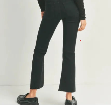 Just Black Tonal Crop Flare - Heritage-Boutique.com