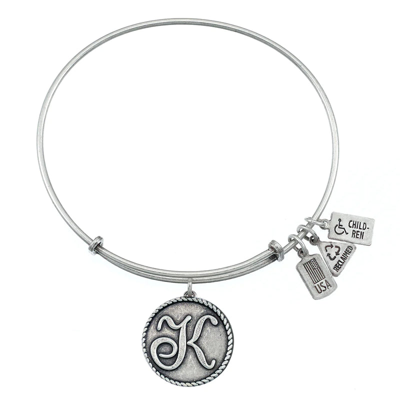 Wind and Fire Silver "Love Letters" Initial Bracelet