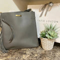 Katie Loxton Gray Braided Gray Bag with Side Tassel - Heritage - Boutique.com