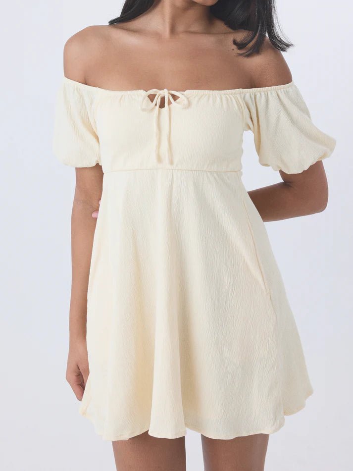 Klassy Buttery Yellow Babydoll Dress - Heritage - Boutique.com