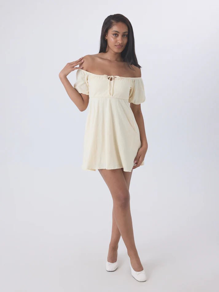 Klassy Buttery Yellow Babydoll Dress - Heritage - Boutique.com