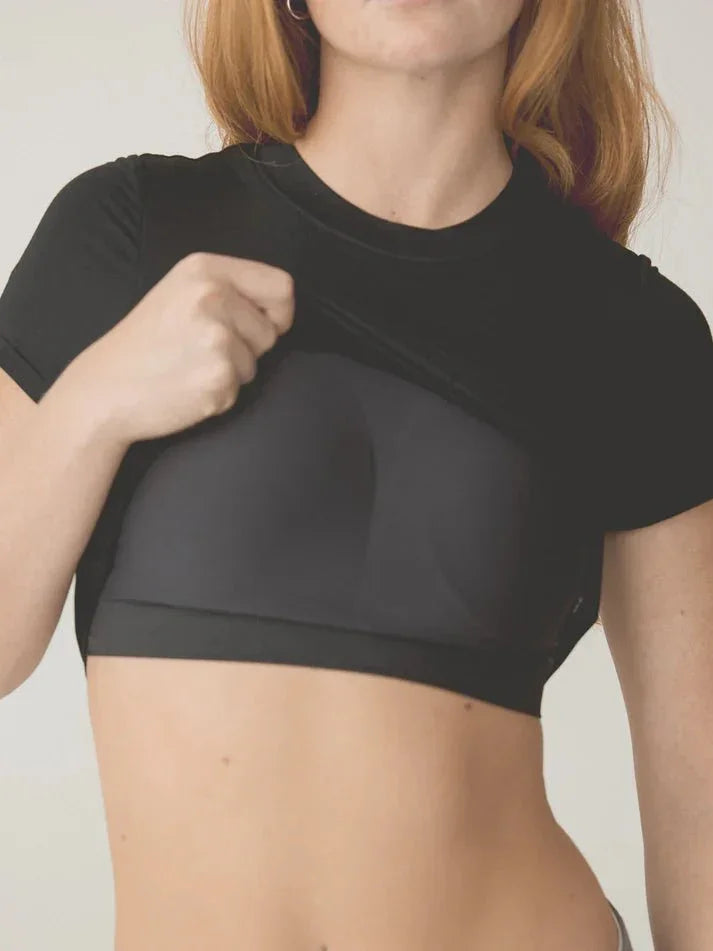 Klassy Crew Neck Braless T-Shirt - Brami - Heritage - Boutique.com