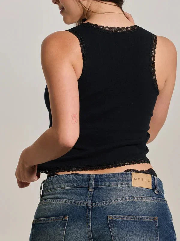 Klassy Lace Cotton V - Neck Mid Length - Heritage - Boutique.com