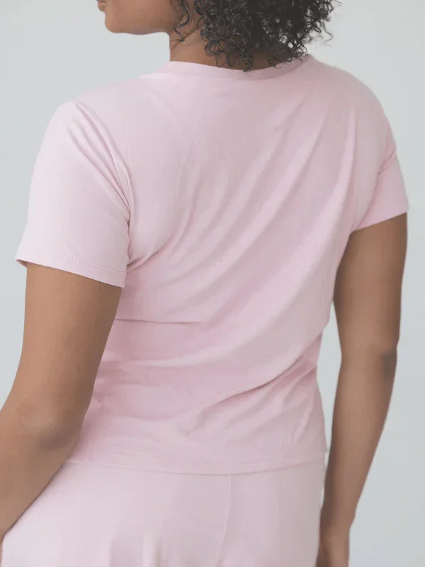 Klassy Pink Crew Neck Pajama Short Sleeve - Heritage - Boutique.com