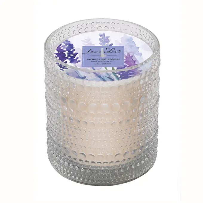 Lavender Soy Candle 7oz - 40 Hour Natural Aromatherapy Candle - Heritage - Boutique.com