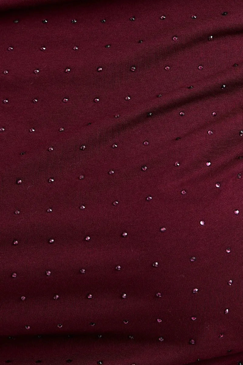 Lelis Off Shoulder Top with Rhinestones - Heritage - Boutique.com