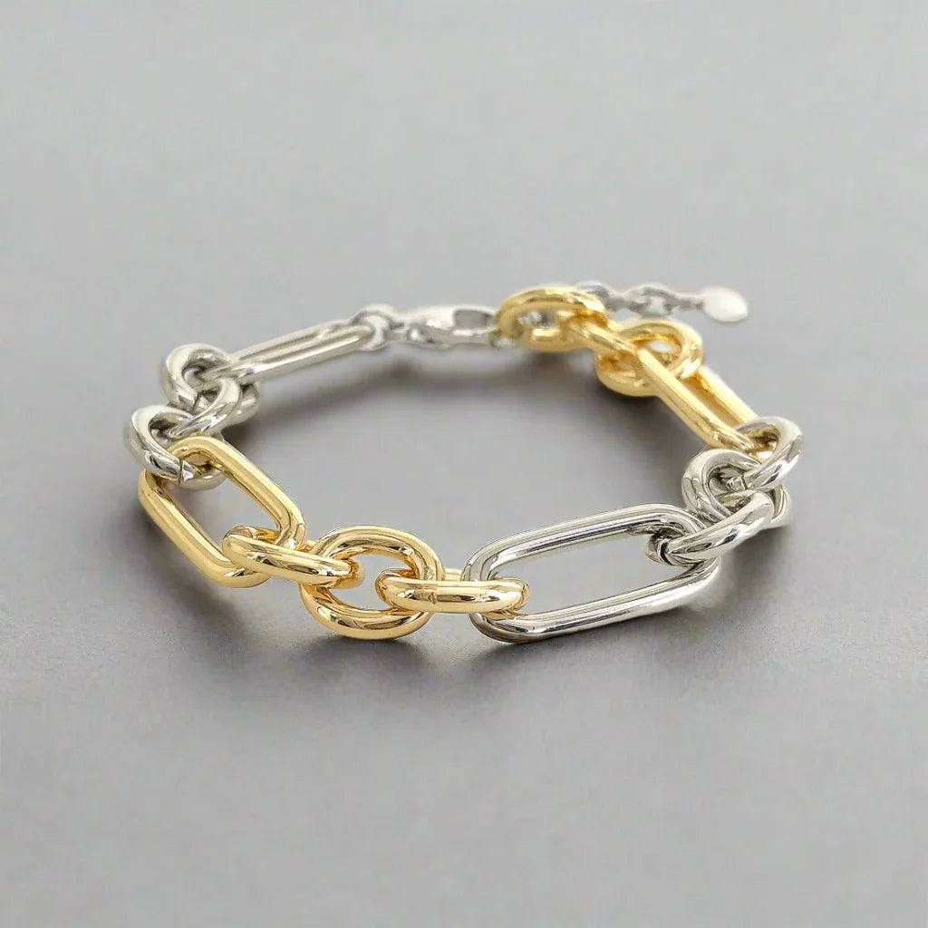 Lexington Two Tone Alt Chain Bracelet - Heritage - Boutique.com