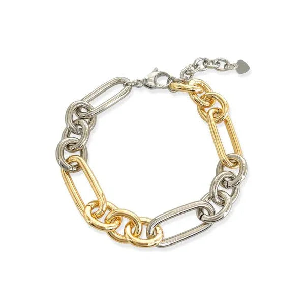 Lexington Two Tone Alt Chain Bracelet - Heritage - Boutique.com