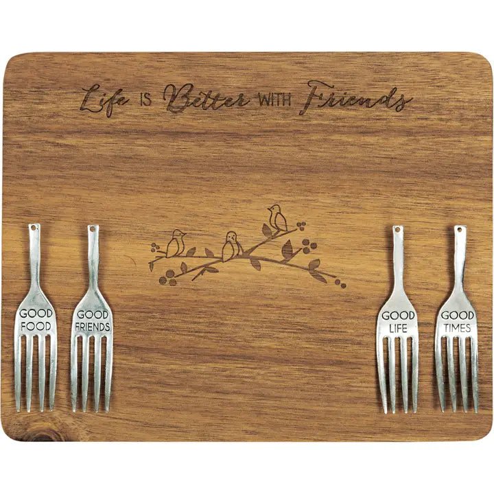 Life is Better with Friends Cheese/Bread Board Set - Sentimetal Gift - Heritage - Boutique.com