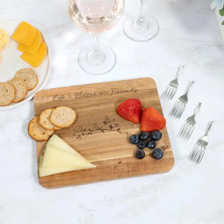Life is Better with Friends Cheese/Bread Board Set - Sentimetal Gift - Heritage - Boutique.com