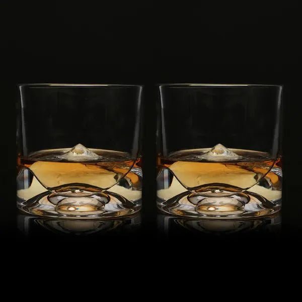 LIITON Mount Denali Crystal Whiskey Glasses Set Of 2 - Heritage - Boutique.com