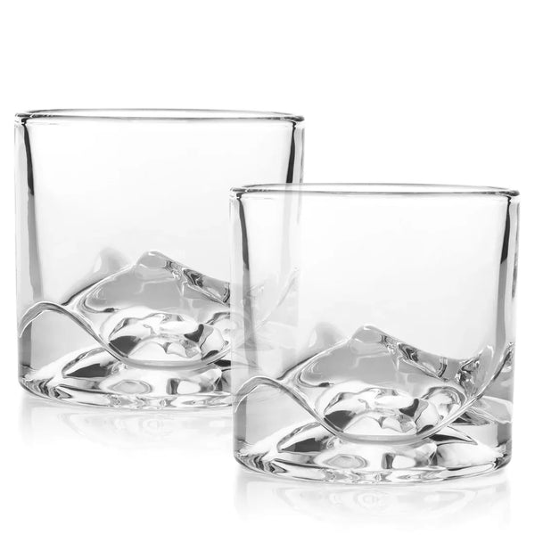 LIITON Mount Denali Crystal Whiskey Glasses Set Of 2 - Heritage-Boutique.com