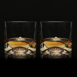 LIITON Mount Denali Crystal Whiskey Glasses Set Of 2 - Heritage-Boutique.com