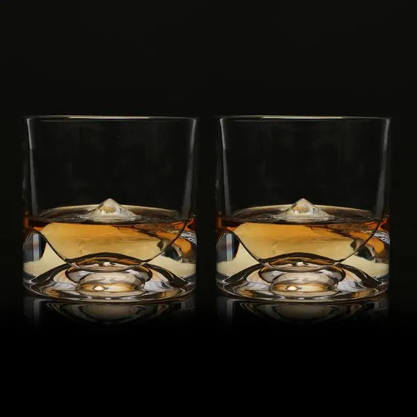 LIITON Mount Denali Crystal Whiskey Glasses Set Of 2 - Heritage-Boutique.com