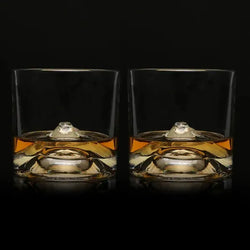 LIITON MT Fuji Crystal Whiskey Glasses Set Of 2 - Heritage-Boutique.com