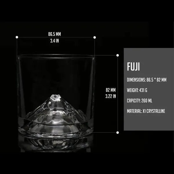 LIITON MT Fuji Crystal Whiskey Glasses Set Of 2 - Heritage-Boutique.com