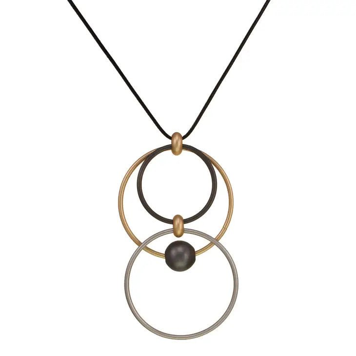 Long Circle Pendant Necklace - Heritage - Boutique.com