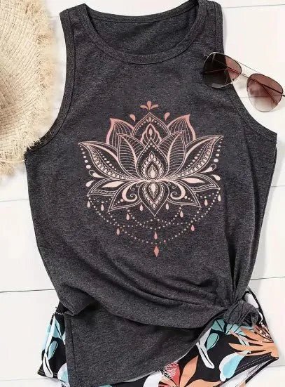 Lotus Yoga Tank Top - Heritage - Boutique.com