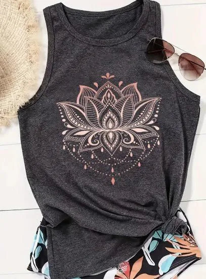Lotus Yoga Tank Top - Heritage-Boutique.com