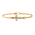 Luca and Danni Baguette Cross Bangle Bracelet in Crystal - Heritage - Boutique.com