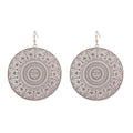 Mandala Filigree Earrings – 2 Inch Round Statement Earrings for Women - Heritage - Boutique.com