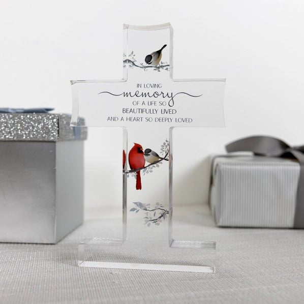 Memory Cross & Cardinal Plaque - Sentimental Gift - Heritage - Boutique.com