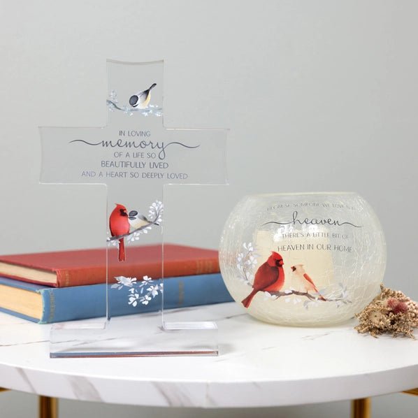 Memory Cross & Cardinal Plaque - Sentimental Gift - Heritage - Boutique.com