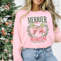 Merrier Martini Light Pink Christmas Long Sleeve Shirt - Heritage - Boutique.com