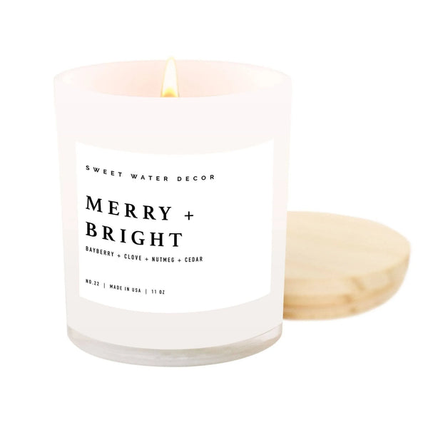 Merry and Bright 11 oz Soy Candle - Christmas Home & Gifts - Heritage-Boutique.com