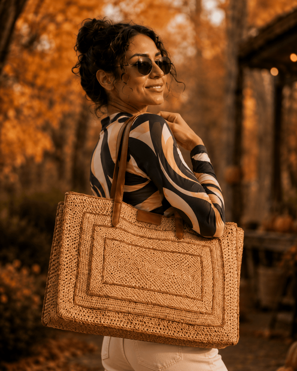 Millie Handwoven Raffia Tote Bag | Oversized Natural Woven Shopper - Heritage-Boutique.com