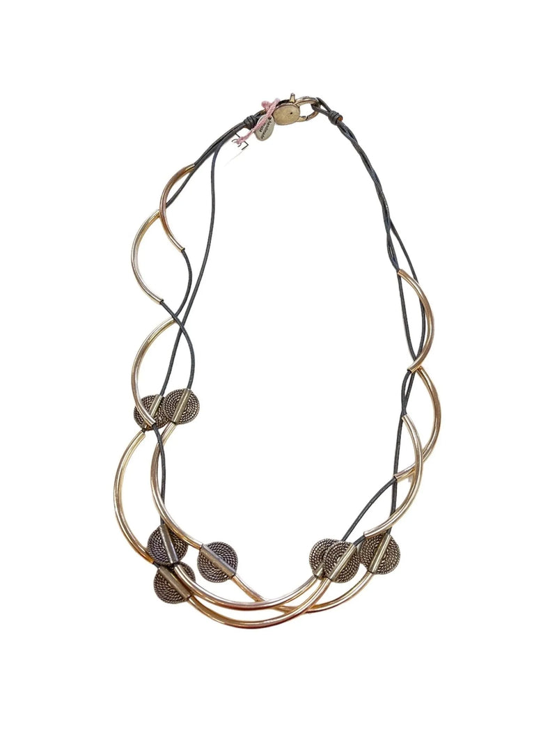 Mini Hammered Disc Wrap Bracelet/Necklace - Heritage-Boutique.com