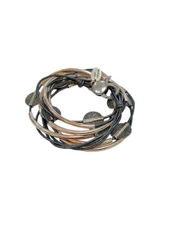 Mini Hammered Disc Wrap Bracelet/Necklace - Heritage-Boutique.com