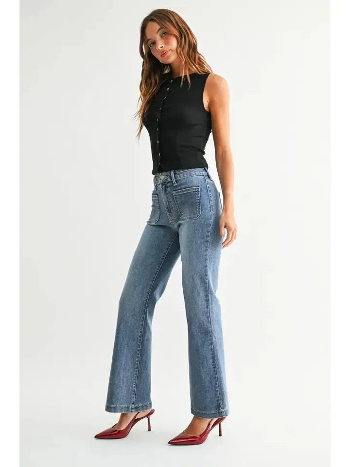 Mini Patch Pocket Flare - Just USA Jeans - Heritage - Boutique.com