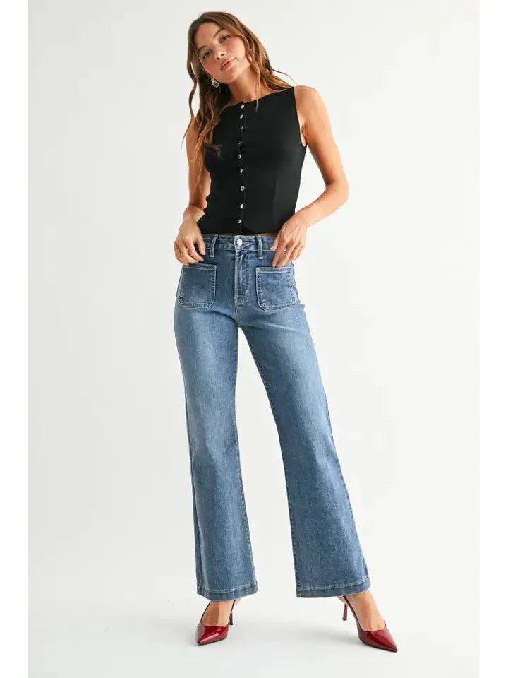 Mini Patch Pocket Flare - Just USA Jeans - Heritage - Boutique.com