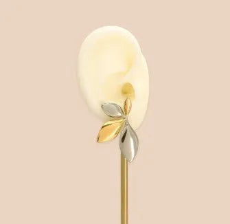Mixed Metal Leaf Earrings - Heritage-Boutique.com