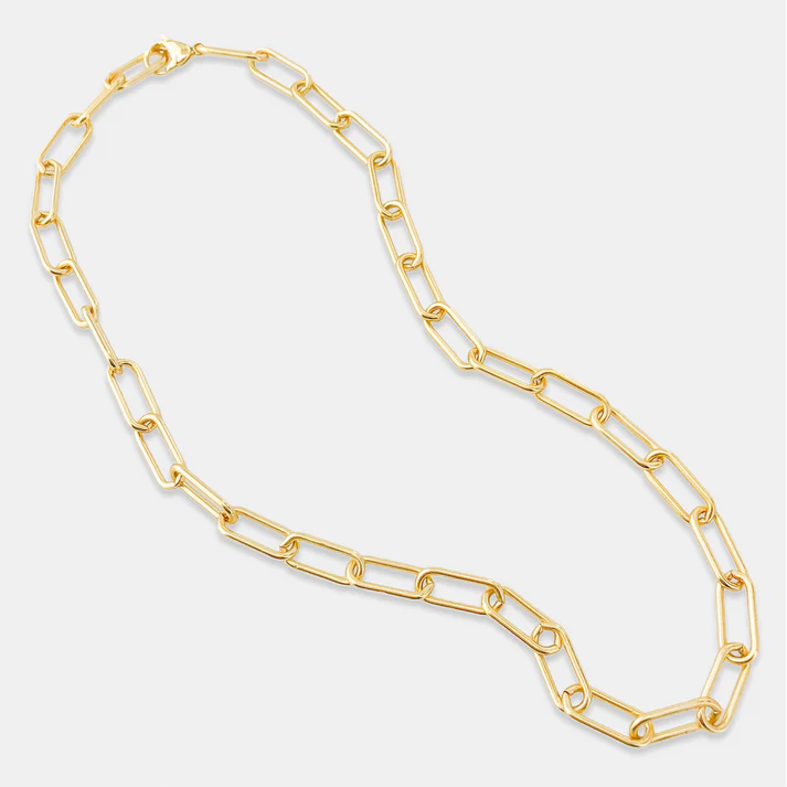 Gold Matte Paperclip Chain