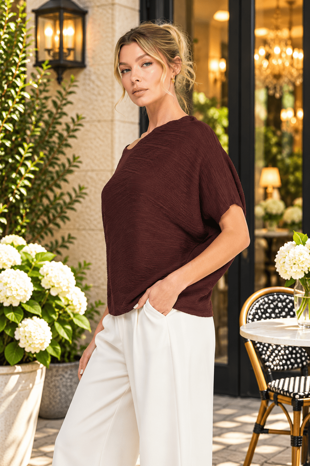 Modern Muse Asymmetric Neckline Textured Knit Top - Heritage-Boutique.com